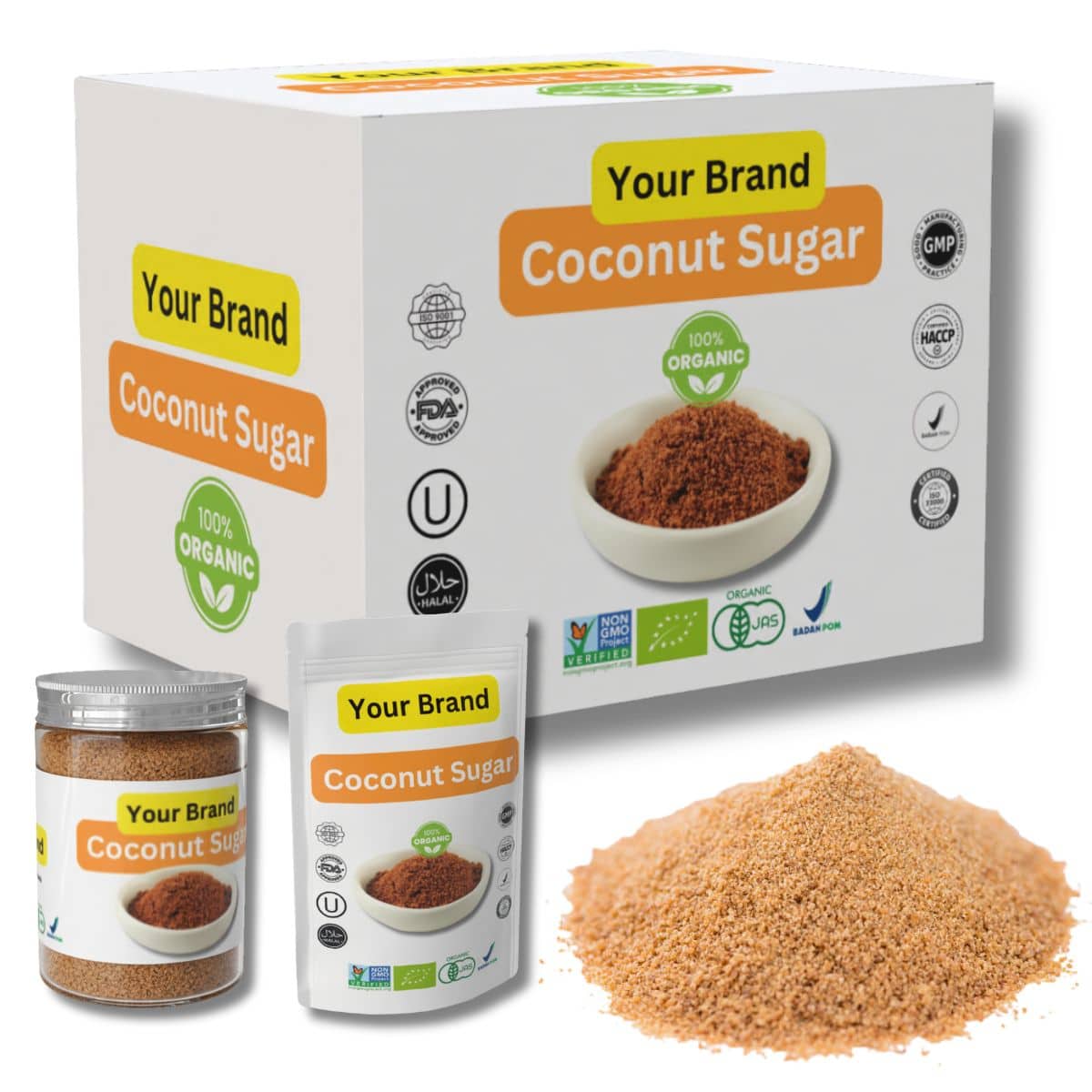 Organic Coconut Sugar with your Brand (OEM)